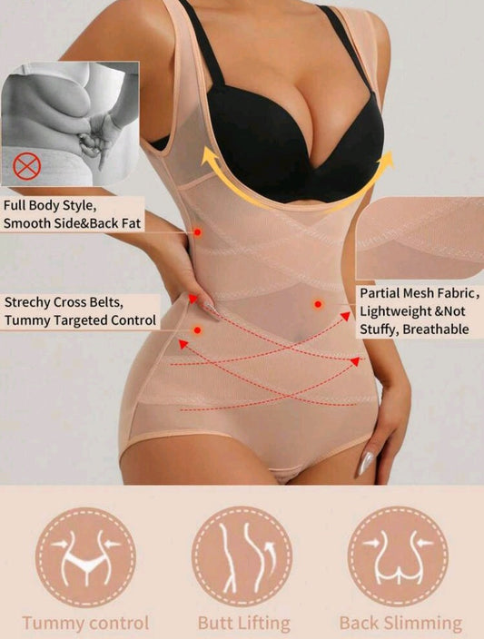 Tummy control corset waist trainer open bust shapewear