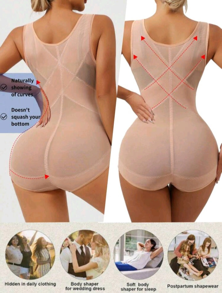 Tummy control corset waist trainer open bust shapewear