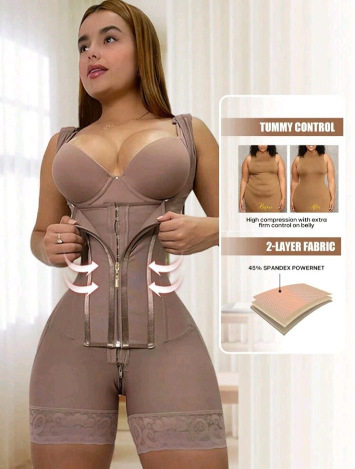 Colombian tummy control curve support bodysuit