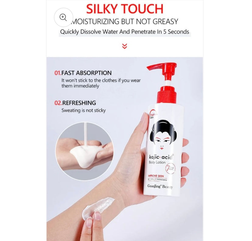 Kojic acid body lotion brightening body moisturizer